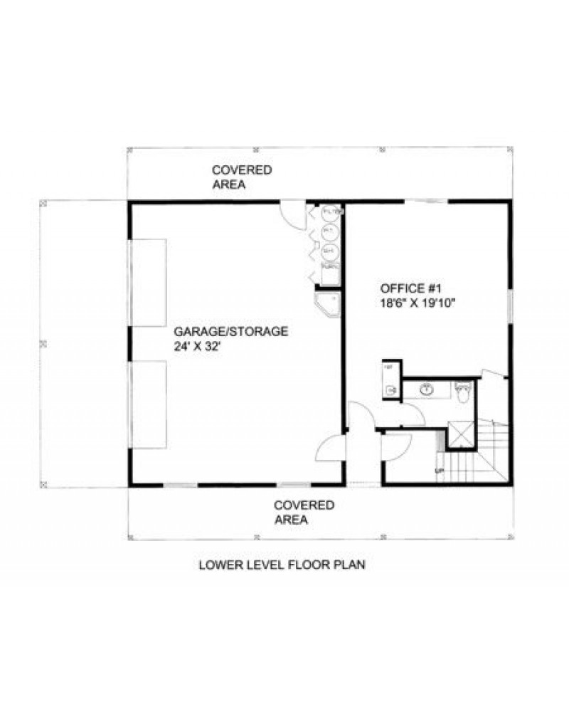 House Plan GHD 3339 Garage & Office Space