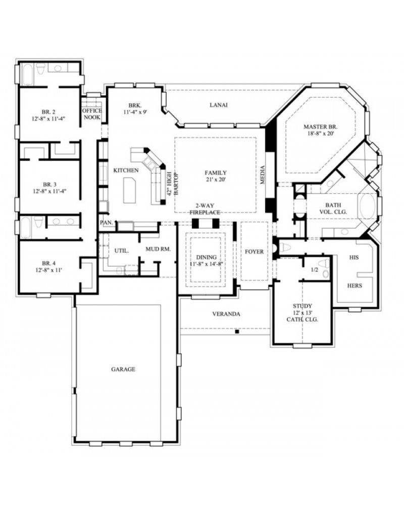 House Plan GMLC367 Country, Luxury