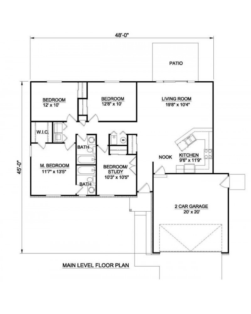 House Plan H2023 Ranch