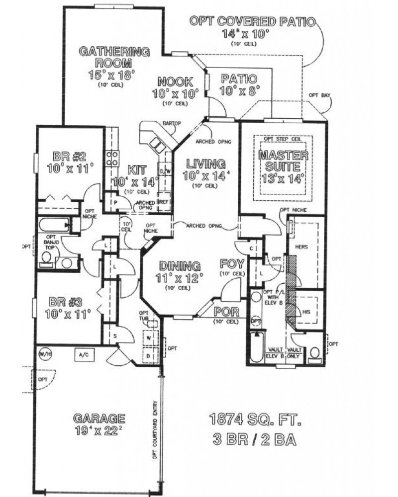House Plan H1874A Traditional