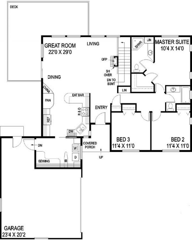 House Plan L40966 Contemporary
