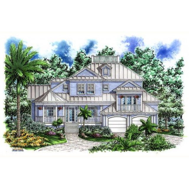 Beach House Plan  G2-3645 Islander
