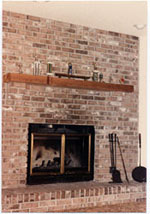 Wood burning fireplace
